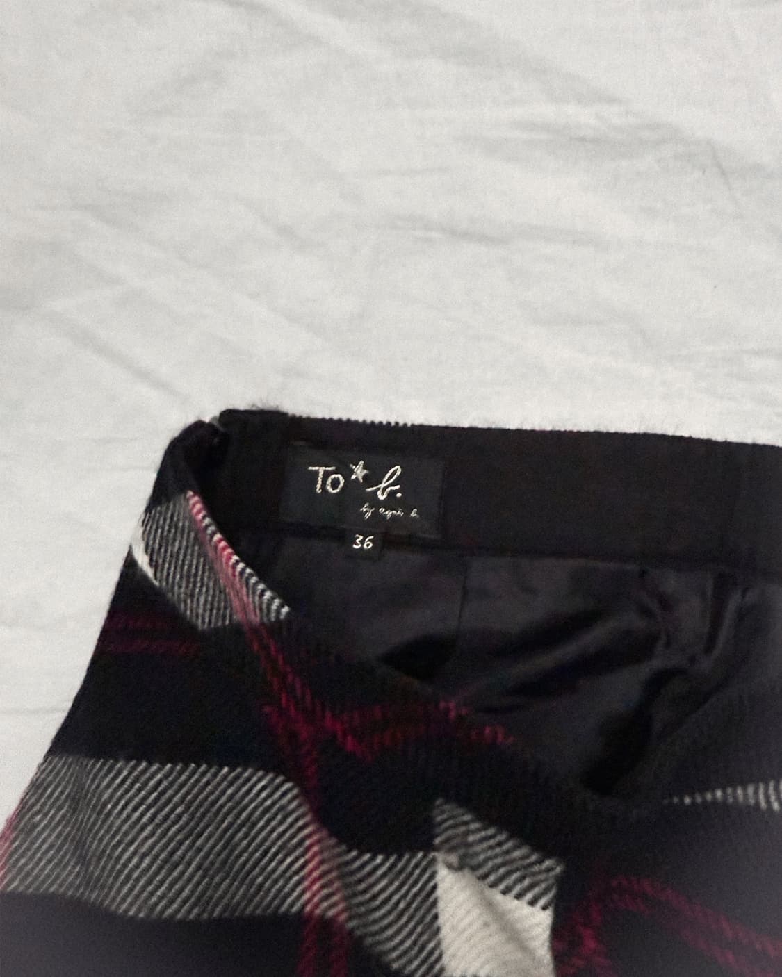 agnes b 체크 울 미니스커트 상품이미지4