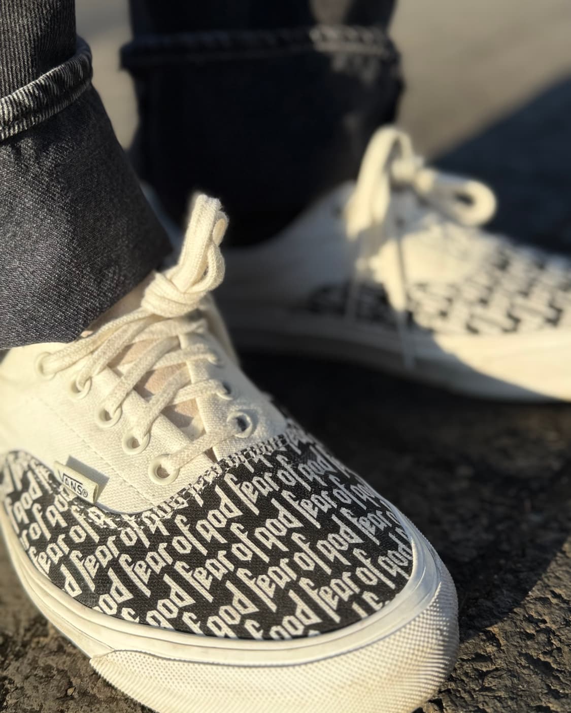 반스 볼트 x 피어오브갓 OG 에라 95 DX 화이트 블랙 US9.5 상품이미지8