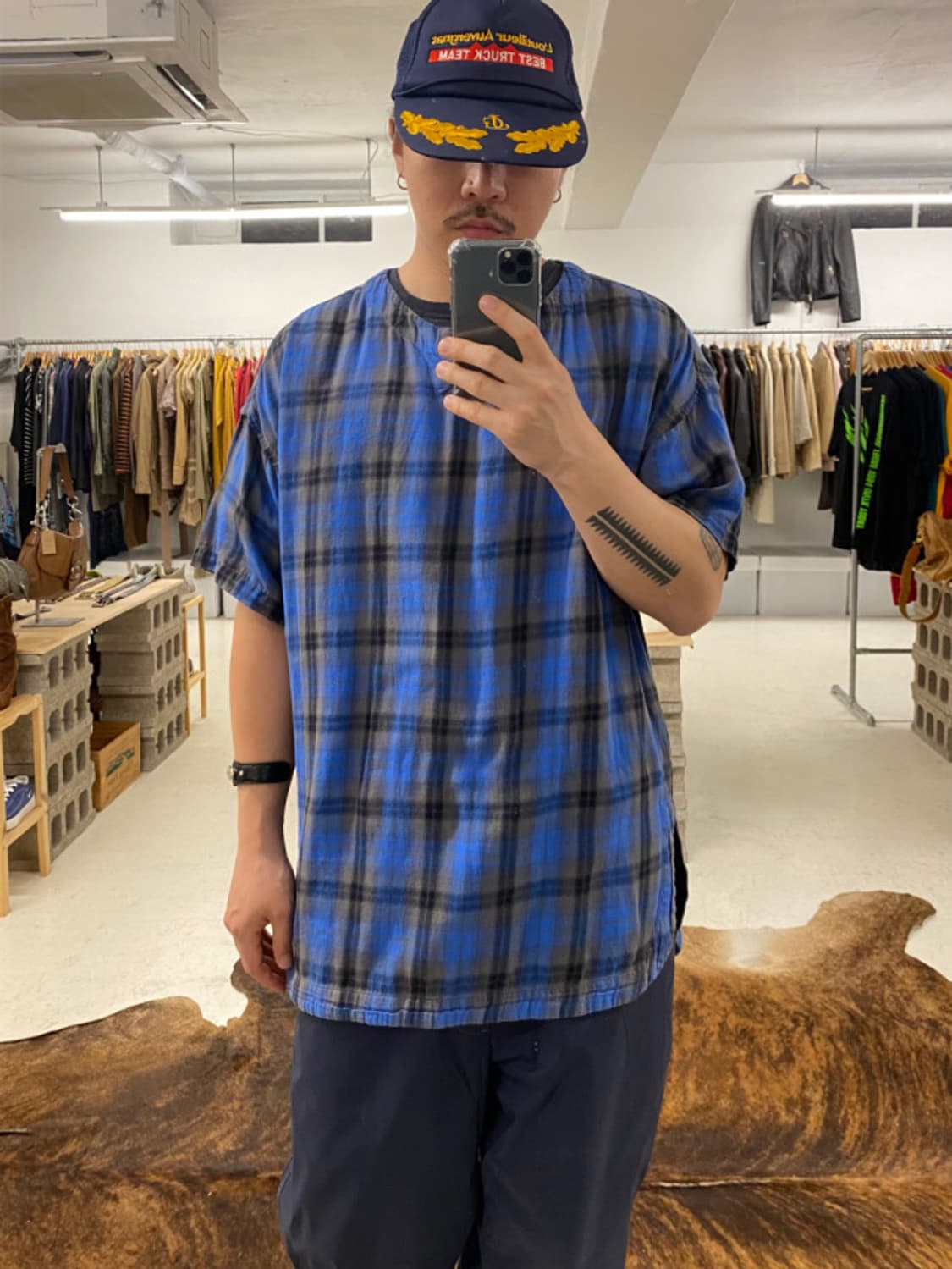 BEAMS check anorak shirts 빔즈 체크 아노락 셔츠 상품이미지1