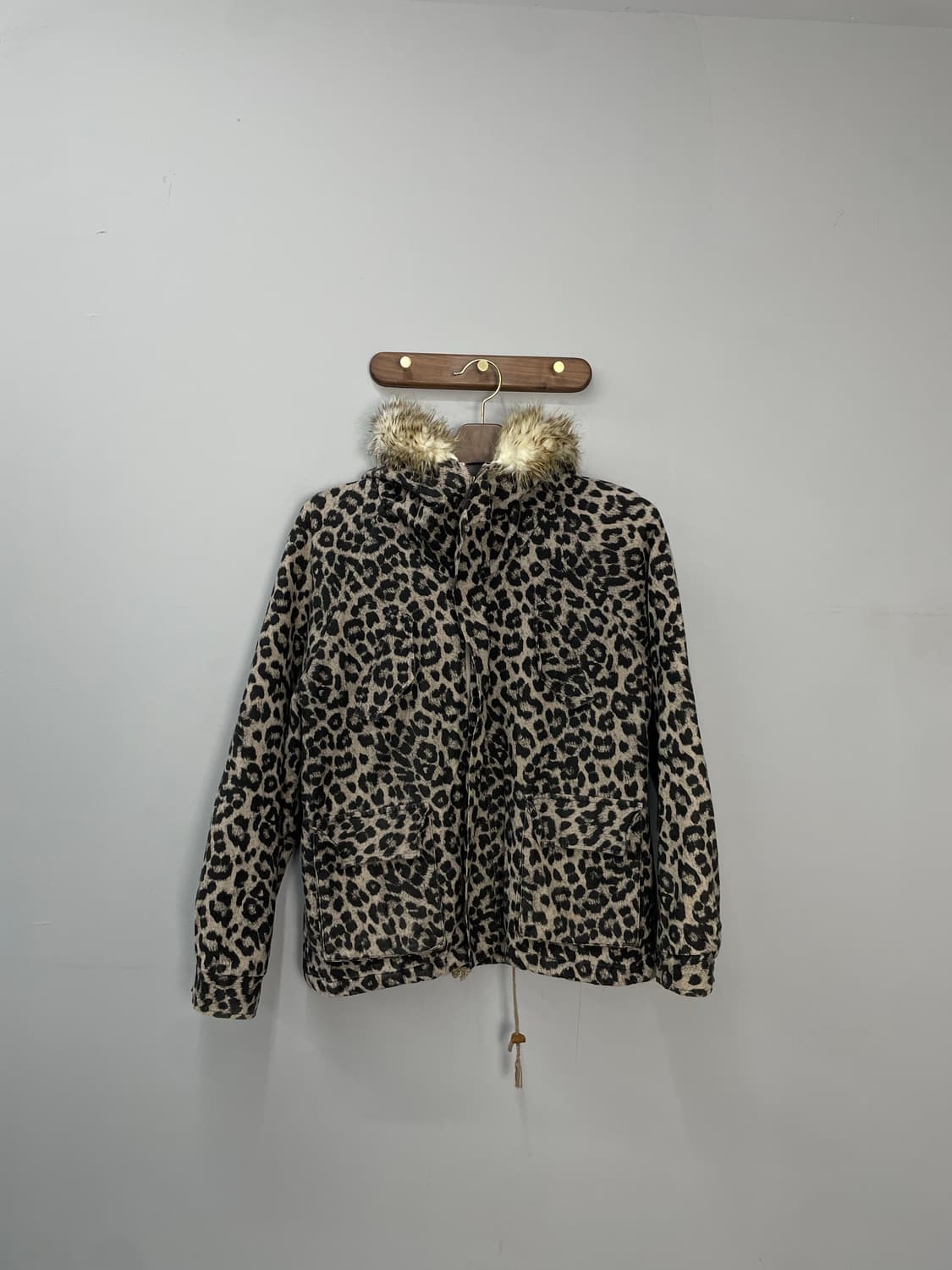 빈티지 레오파드 퍼 후드 자켓 H1196 상품이미지2