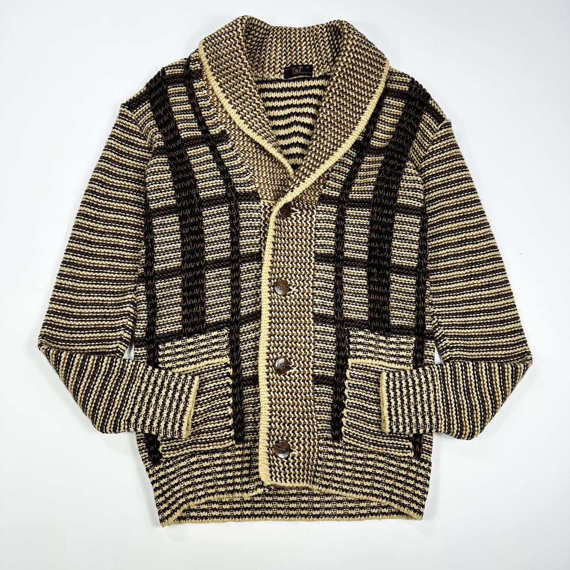 VTG 빈티지 재팬 노르딕 숄카라 가디건 (M) 상품이미지2