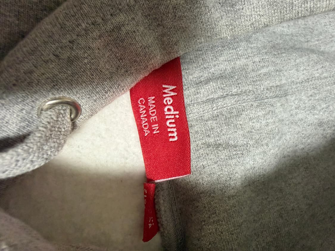 supreme 슈프림 그레이 후드 티셔츠 M 미듐 상품이미지5