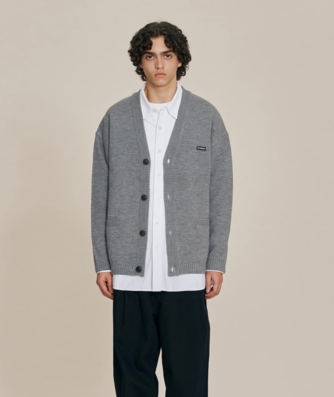 커버낫 베이직 소프트 니트 가디건_그레이 상품이미지1