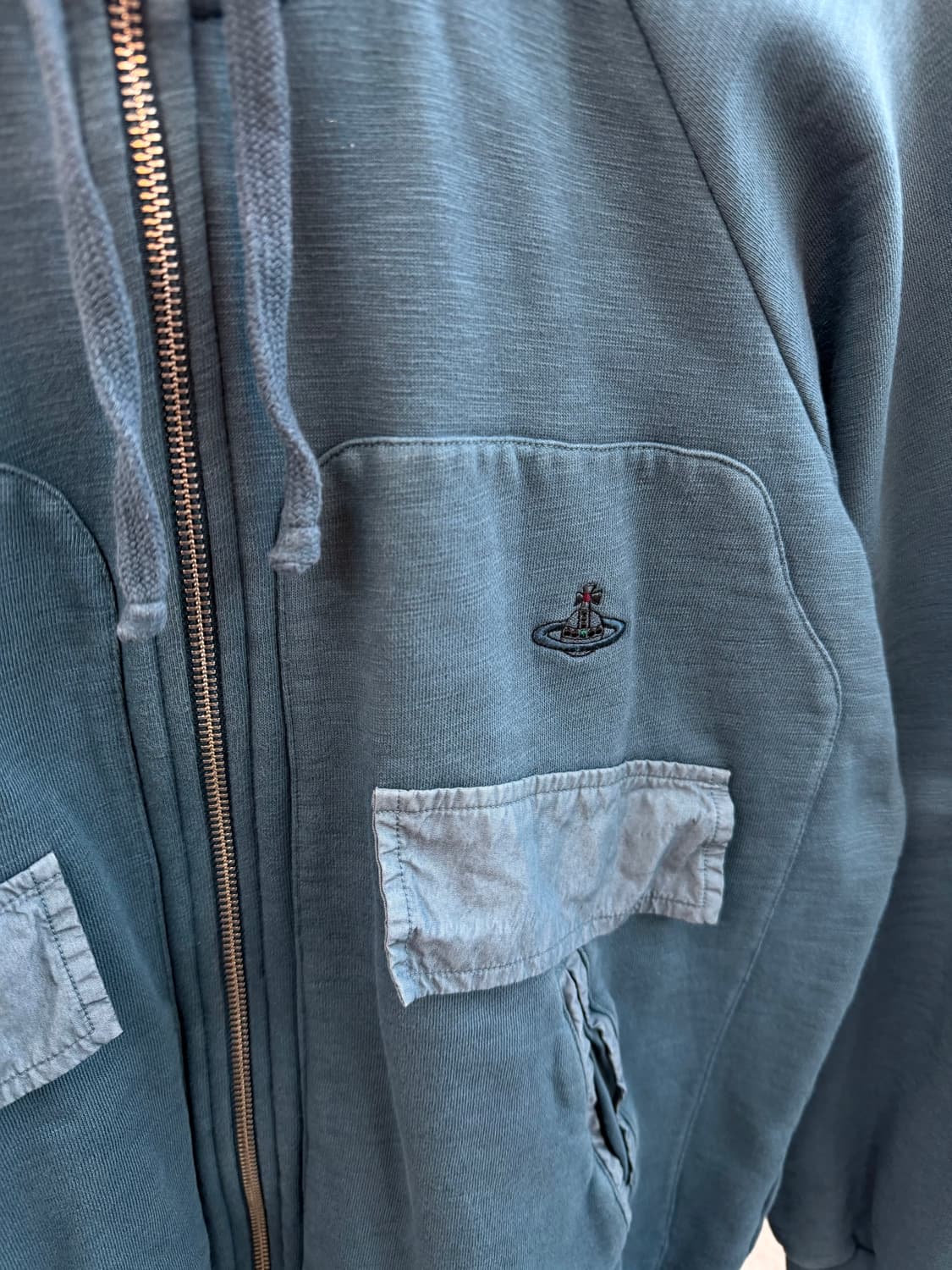 L/ 비비안웨스트우드 맨즈 가먼트다이드 후드집업 상품이미지5