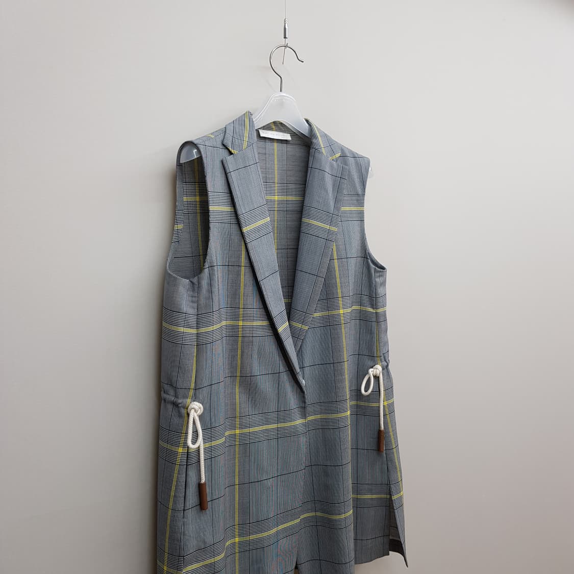 파비아나필리피 체크 롱 베스트 S사이즈 상품이미지4