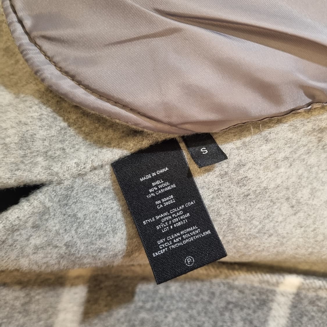 Theory 띠어리 숄 칼라 체크 코트 S 상품이미지7