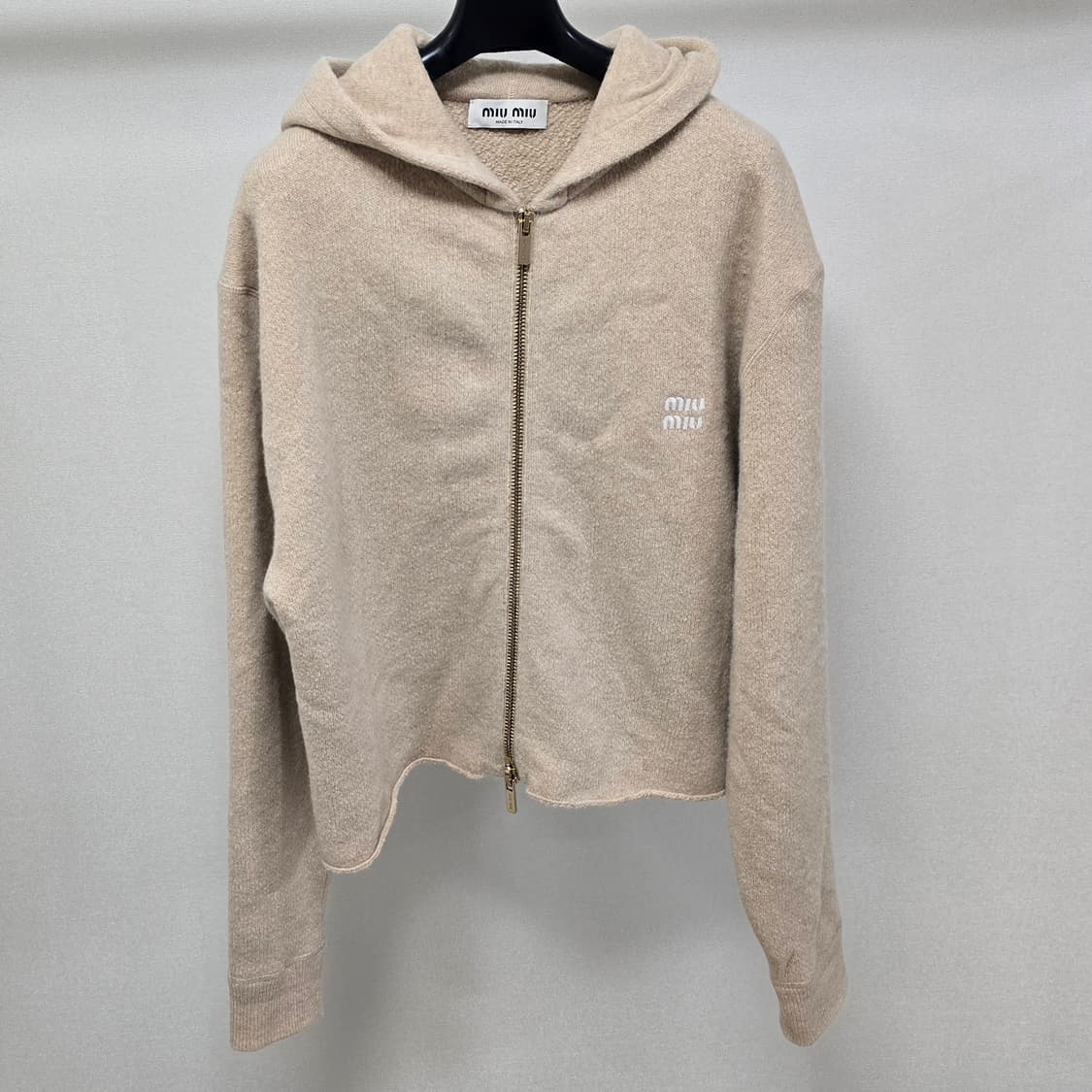 미우미우 캐시미어 후드 집업 자켓 38사이즈 판매 상품이미지1