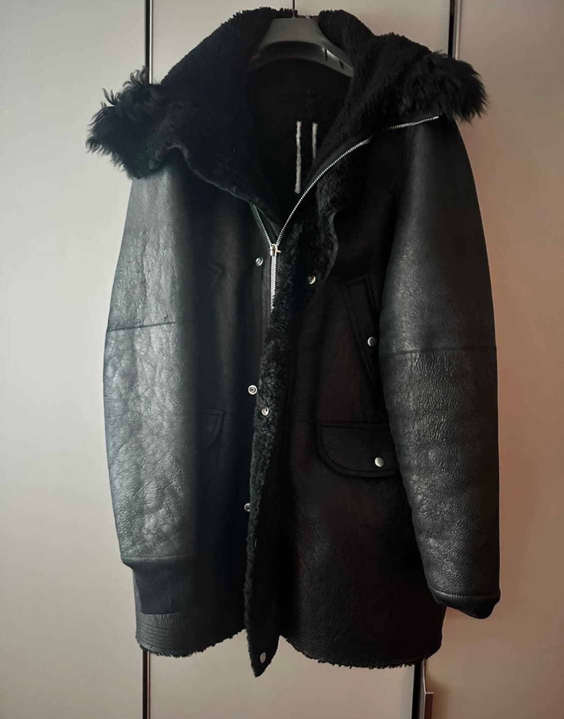 18fw 릭 오웬스 후디드 무스탕 50사이즈 상품이미지4