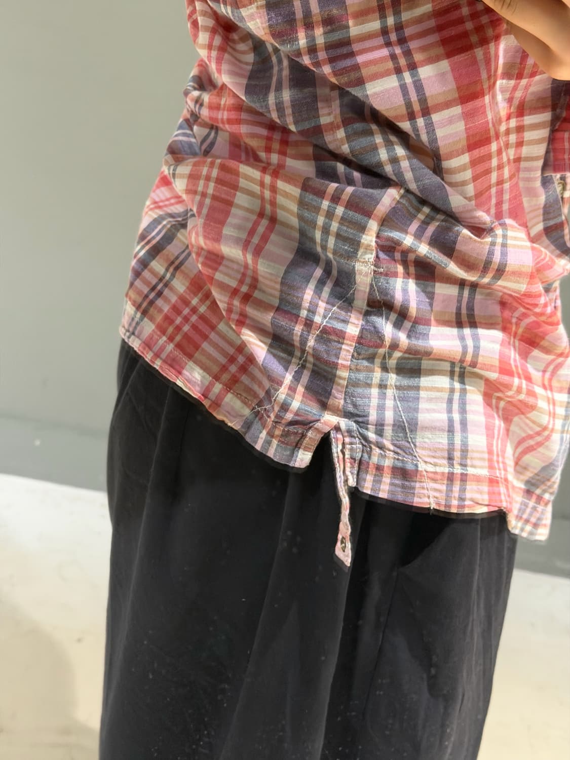 55DSL check pattern hood shirt 상품이미지5