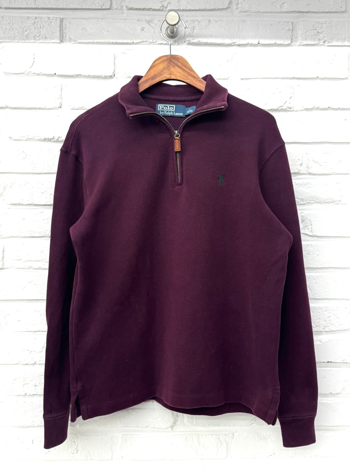 폴로 버건디 반집업 니트 상품이미지3