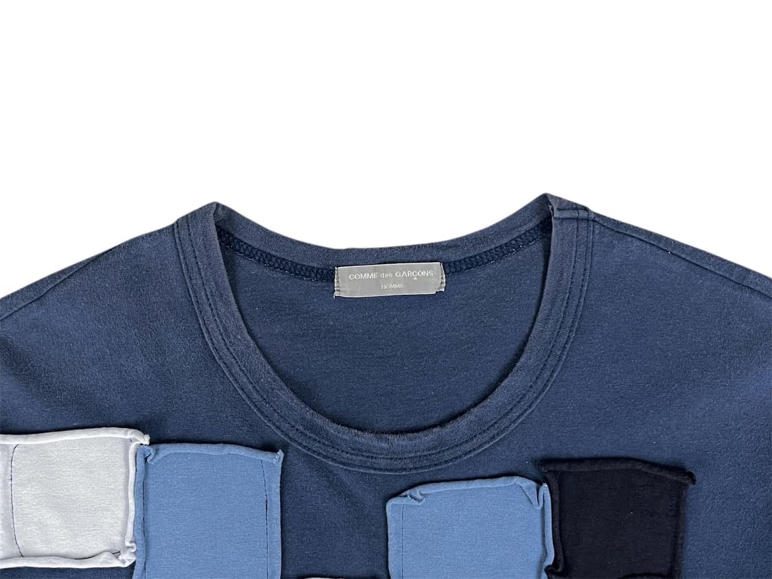 rolled edge patchwork T-shirt 상품이미지4