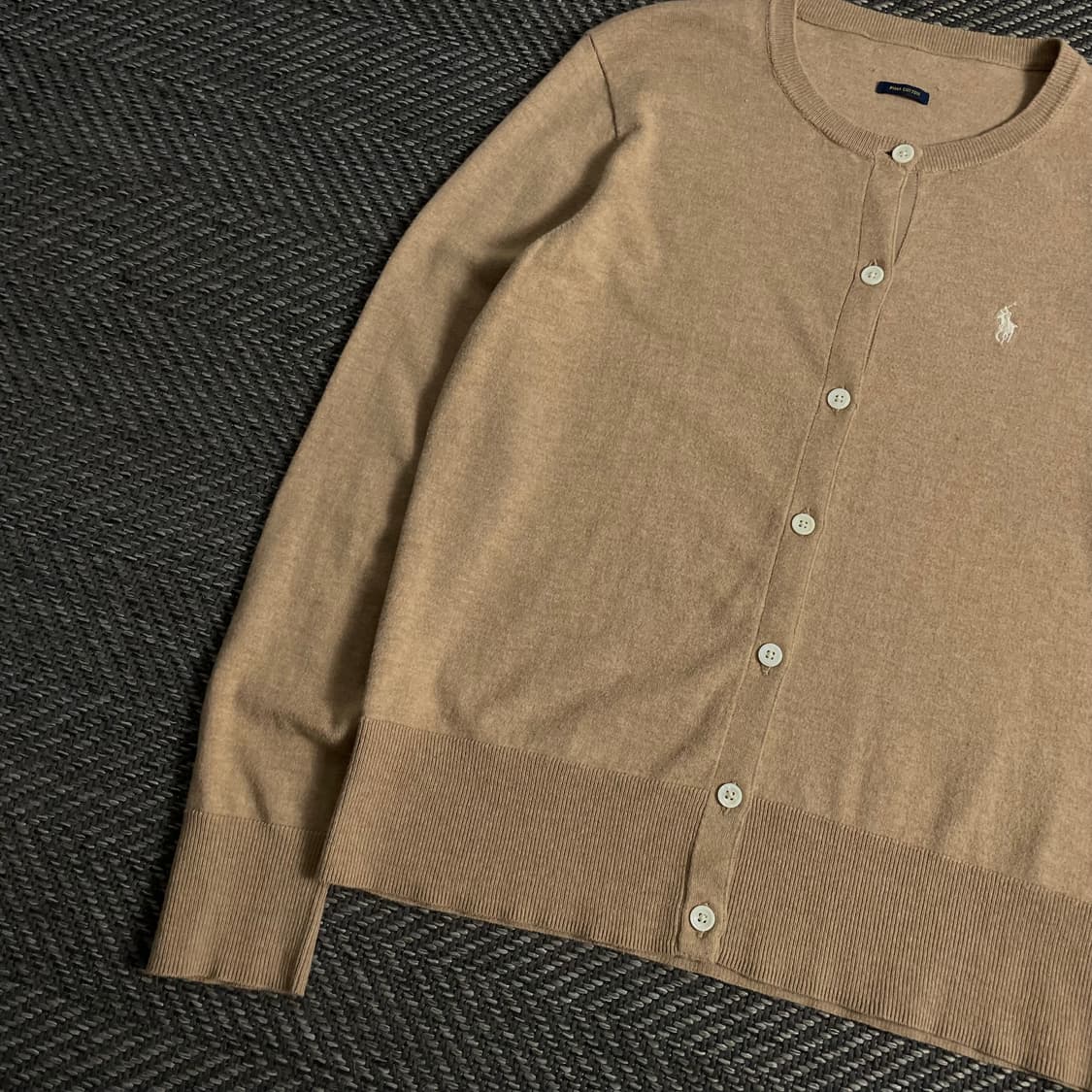 폴로 랄프로렌 우먼스 피마코튼 베이지 가디건 y 3781 상품이미지4