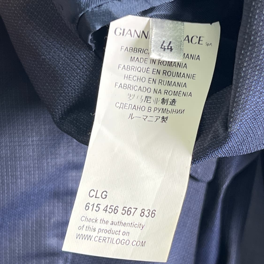지아니 베르사체 네이비 싱글 블레이저 44 상품이미지9