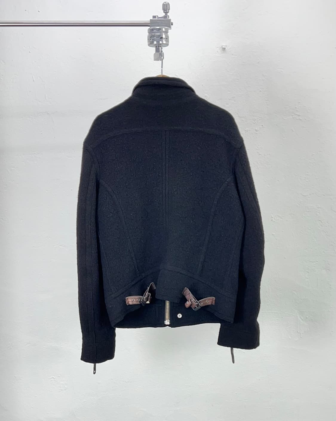 디젤 블랙 기믹 지퍼 울 블루종 자켓 상품이미지6