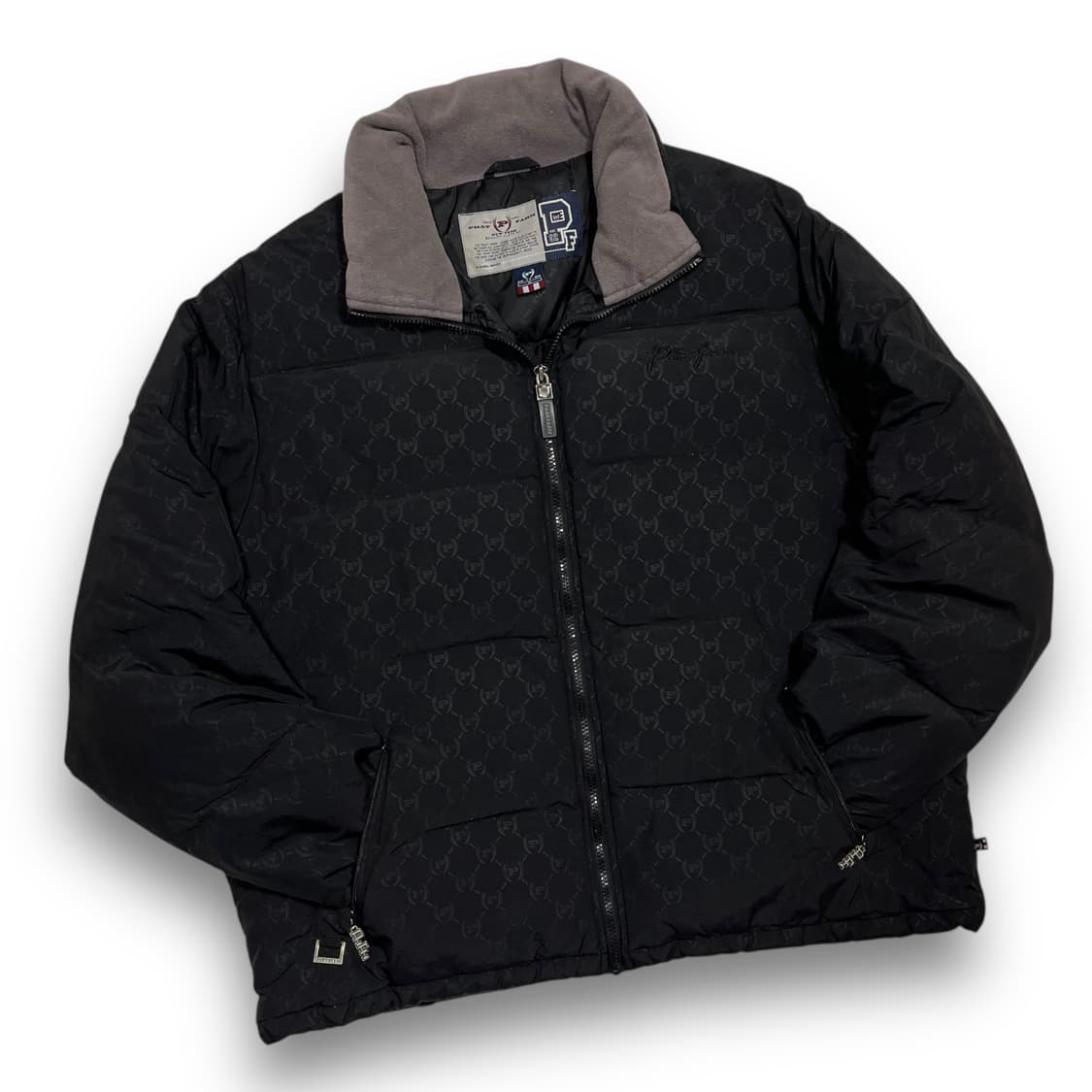 팻 팜 00s 모노그램 로고 패턴 올드스쿨 힙합 패딩 점퍼 상품이미지1