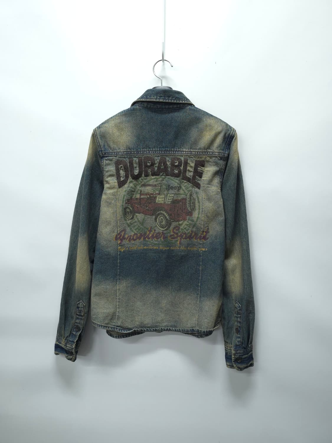 지프 빈티지 워싱 백로고 자수 데님 셔츠 (44) 상품이미지7