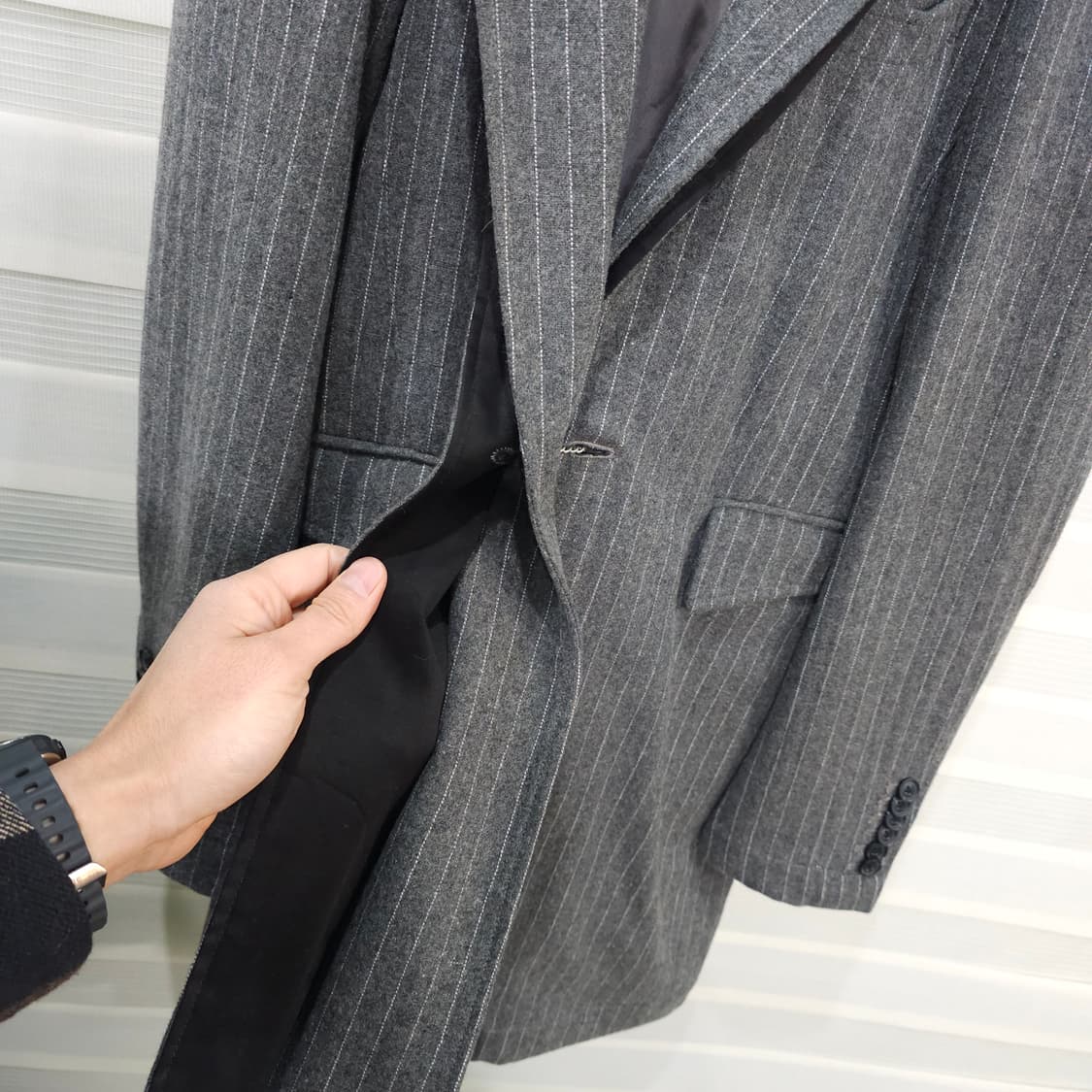 JAPAN BAHUT 스트라이프 코트 자켓- 우먼M 상품이미지6