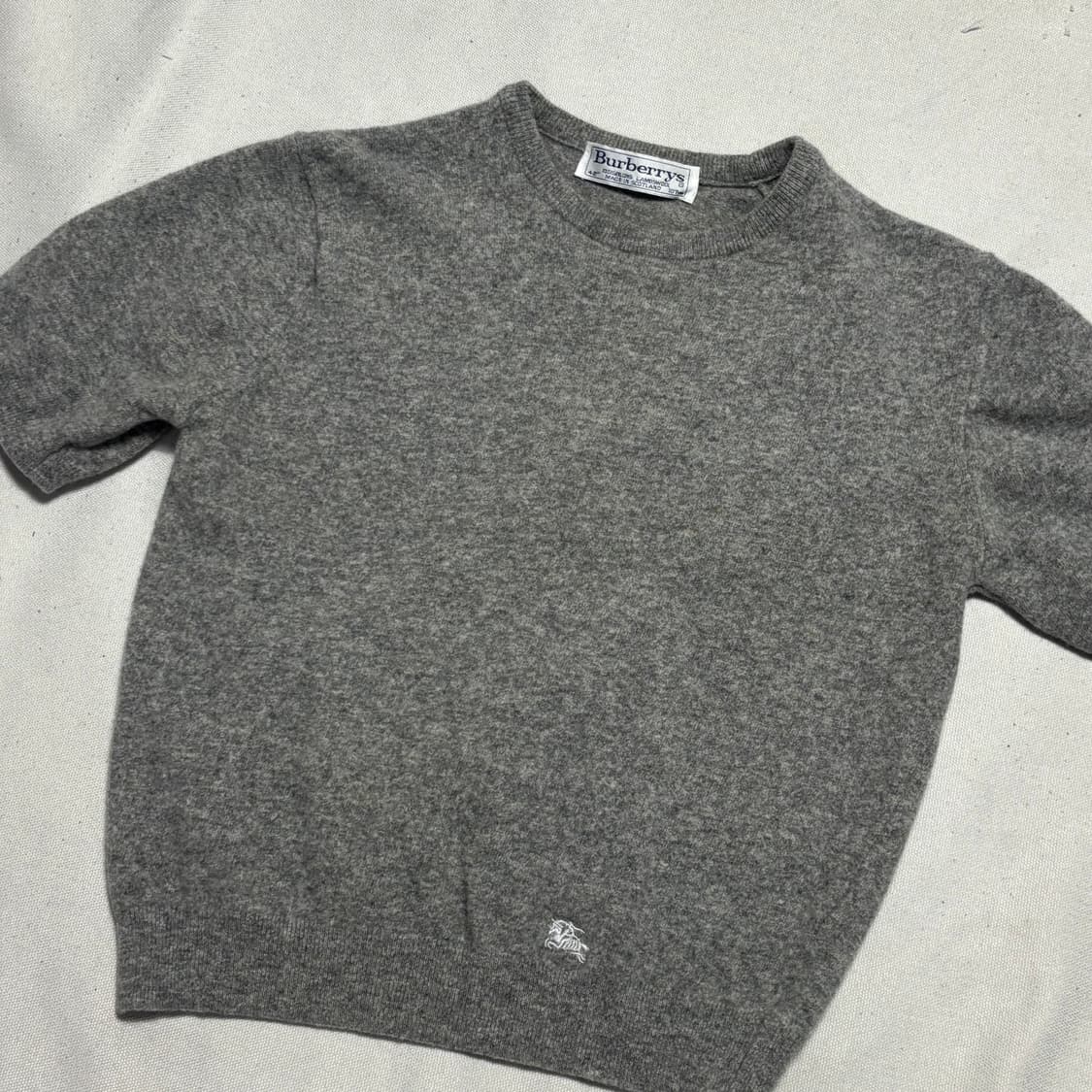 42 버버리 여성용 램스울 그레이 반팔 니트 상품이미지1
