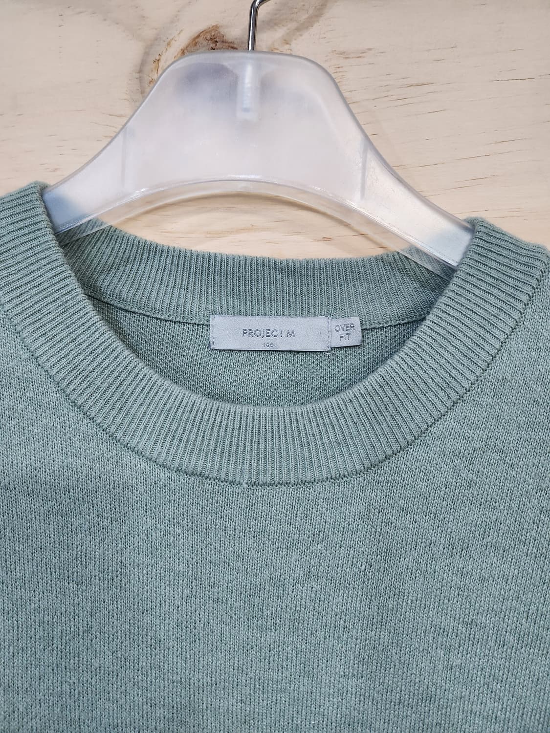 224) 프로젝트엠 민트색 오버핏 니트 상품이미지5