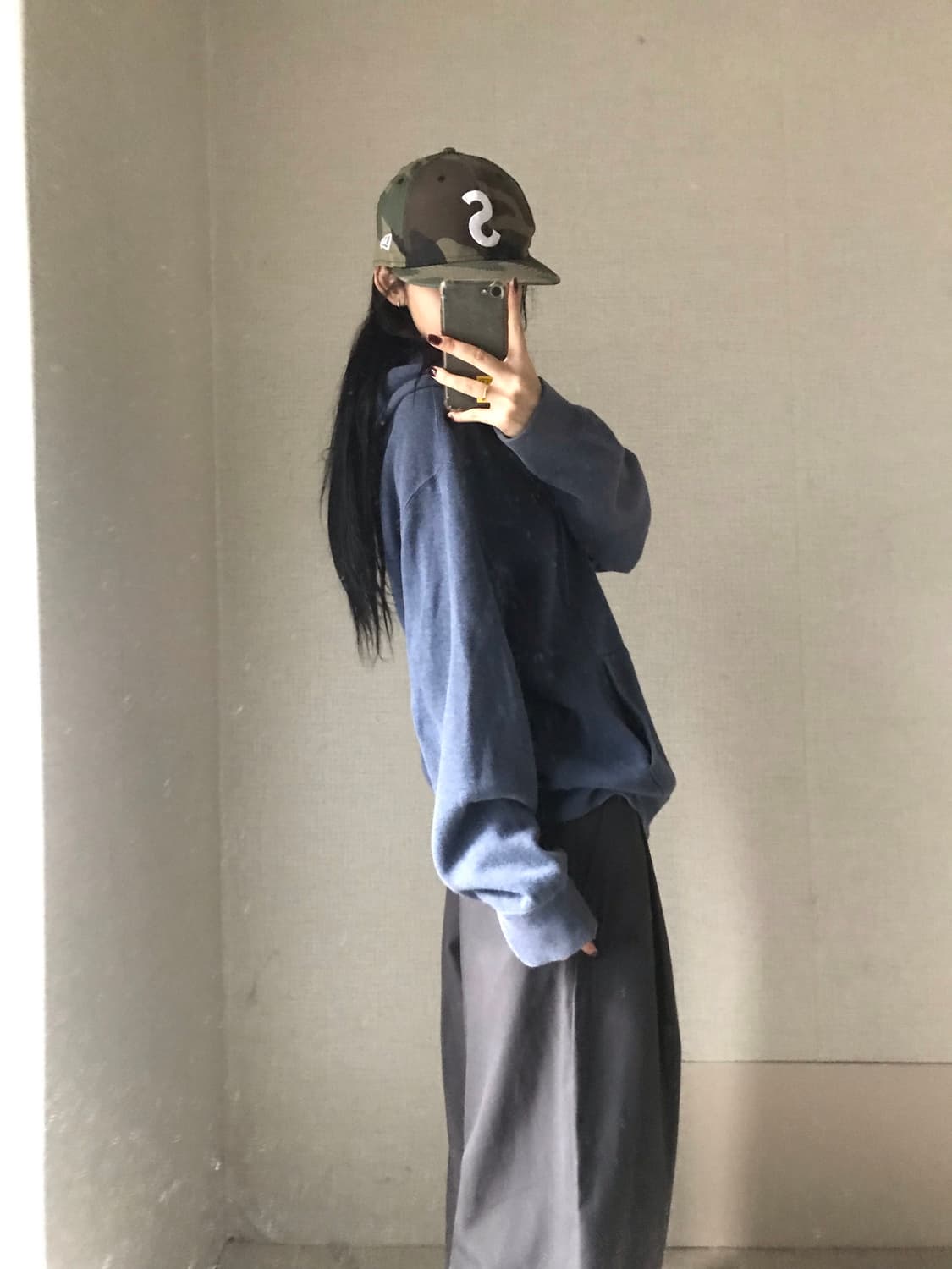 폴로 네이비 브라운 포니 후드집업 상품이미지4