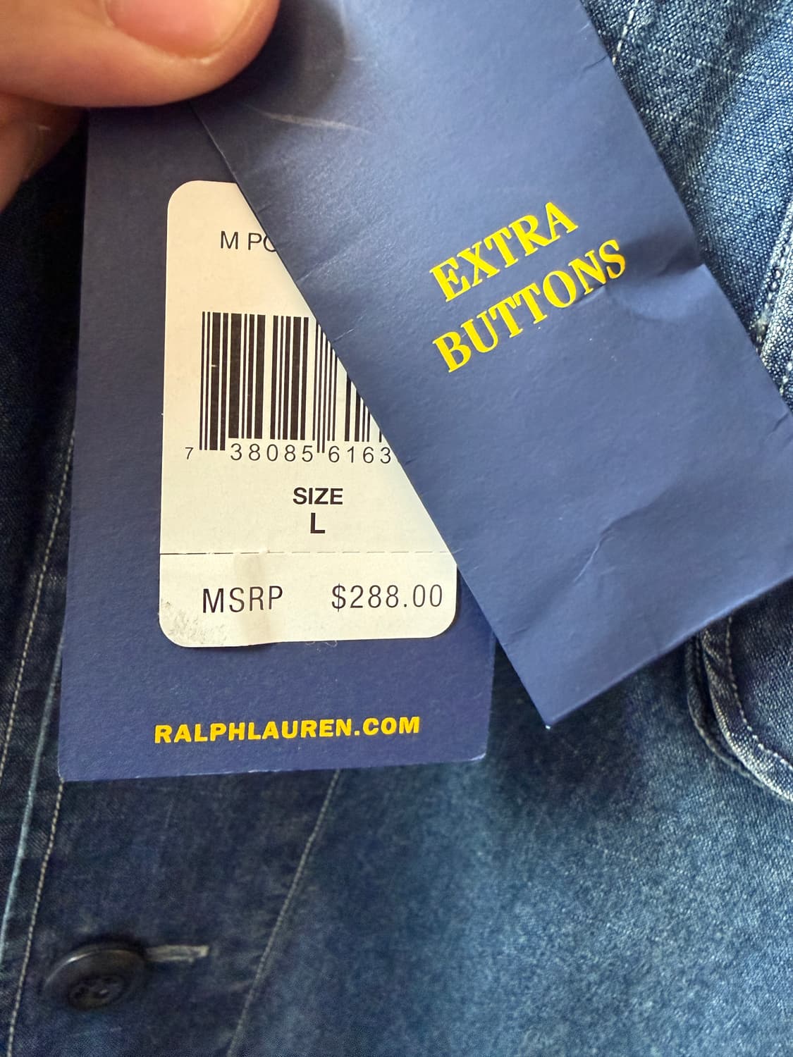 폴로랄프로렌 인디고 데님 정글퍼티그 자켓 L 상품이미지4