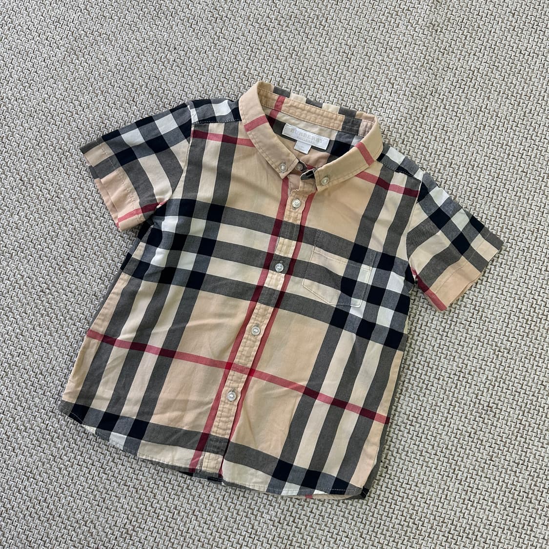 3Y 버버리 키즈 체크패턴 반팔 셔츠 0420D 상품이미지1