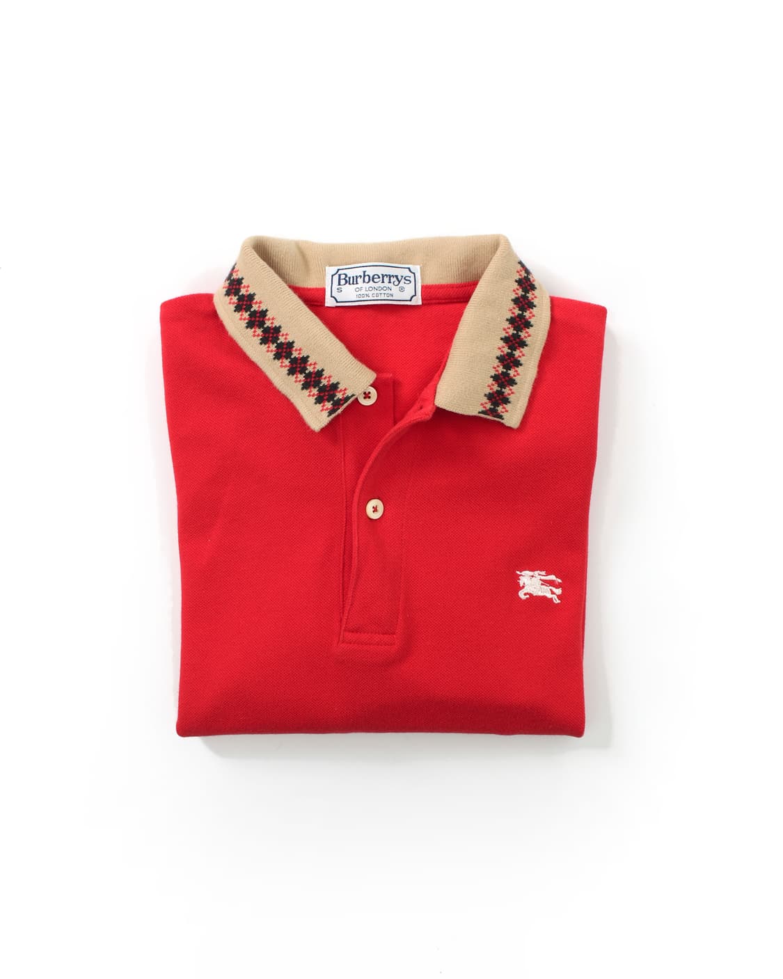 버버리 클래식 체크 자수 레드 pk 셔츠 카라티 상품이미지1