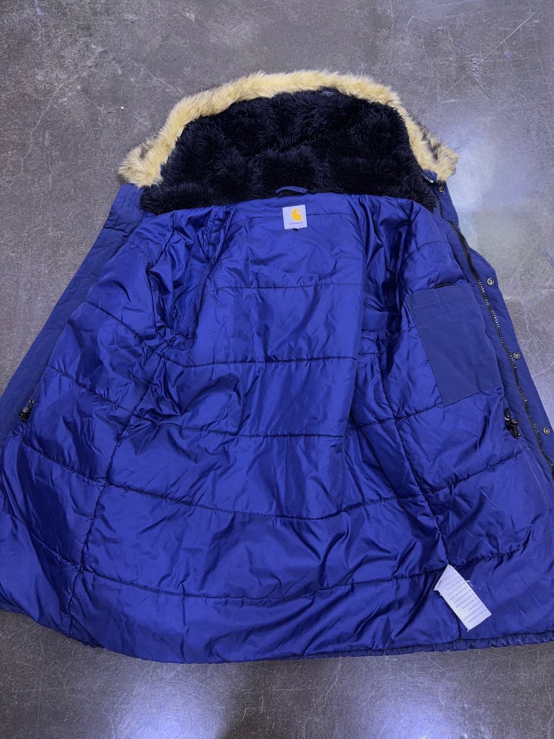 칼하트 WIP 앵커리지 파카 야상 패딩점퍼 네이비 M 상품이미지8