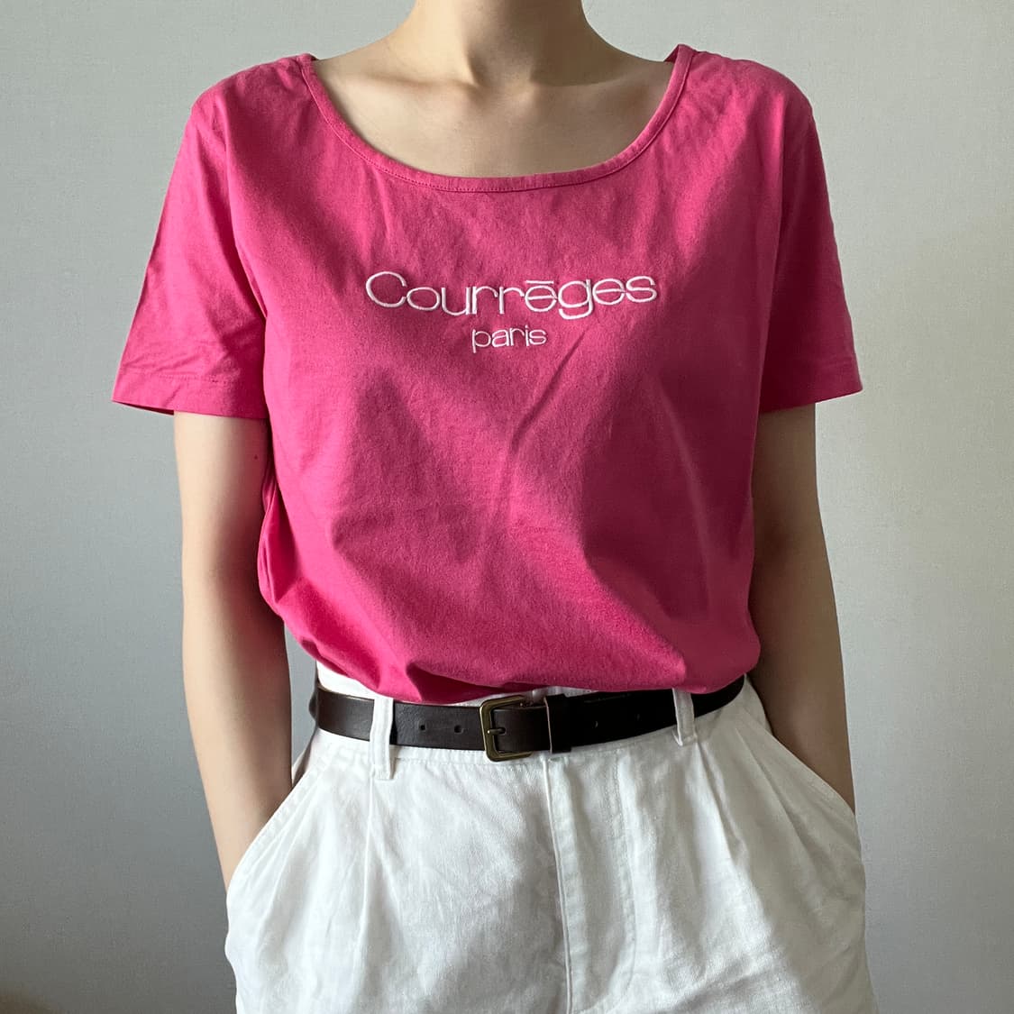COURREGES pink t-shirt 상품이미지3
