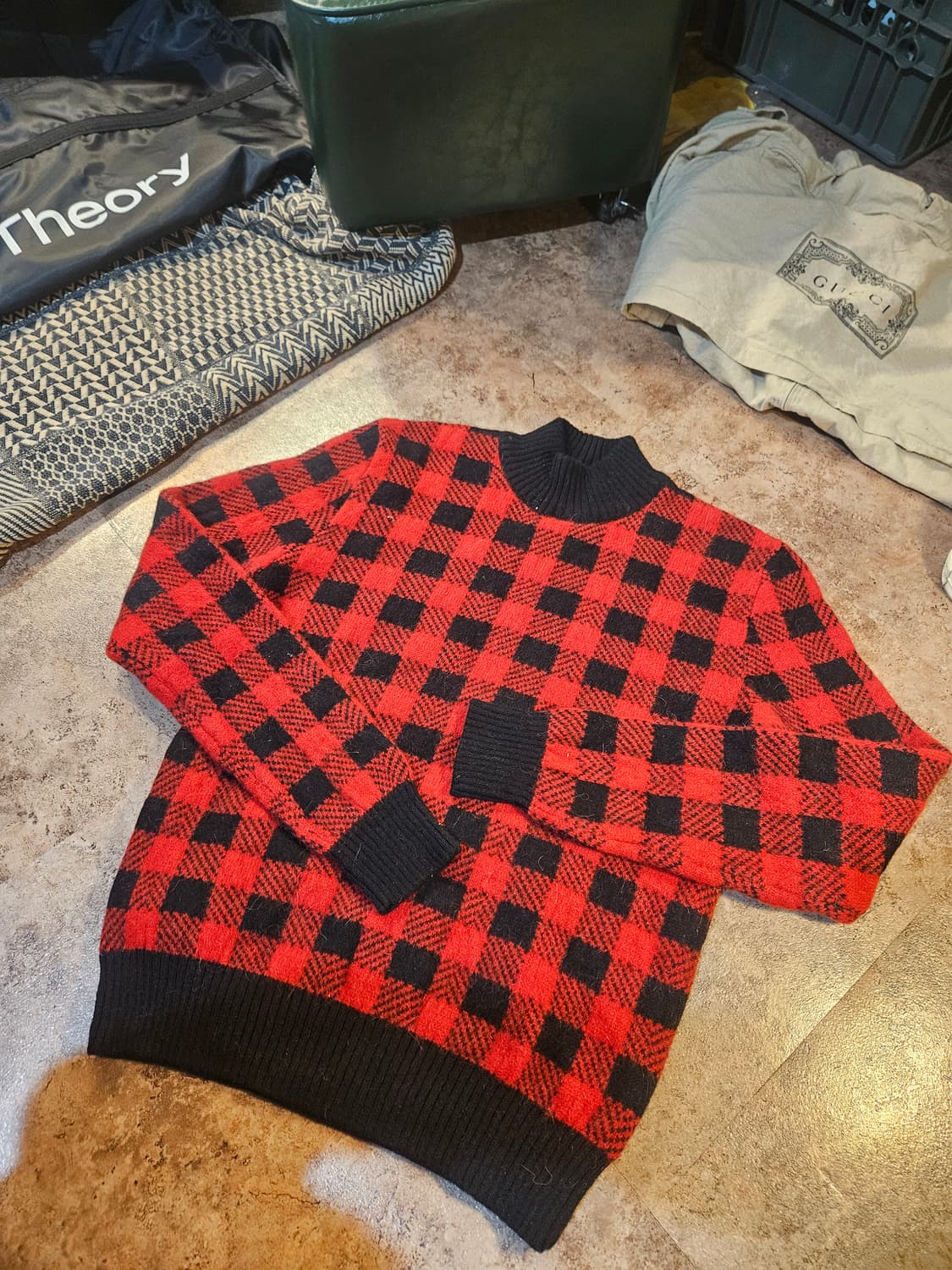 SAINT LAURENT PARIS 체크 니트  상품이미지2