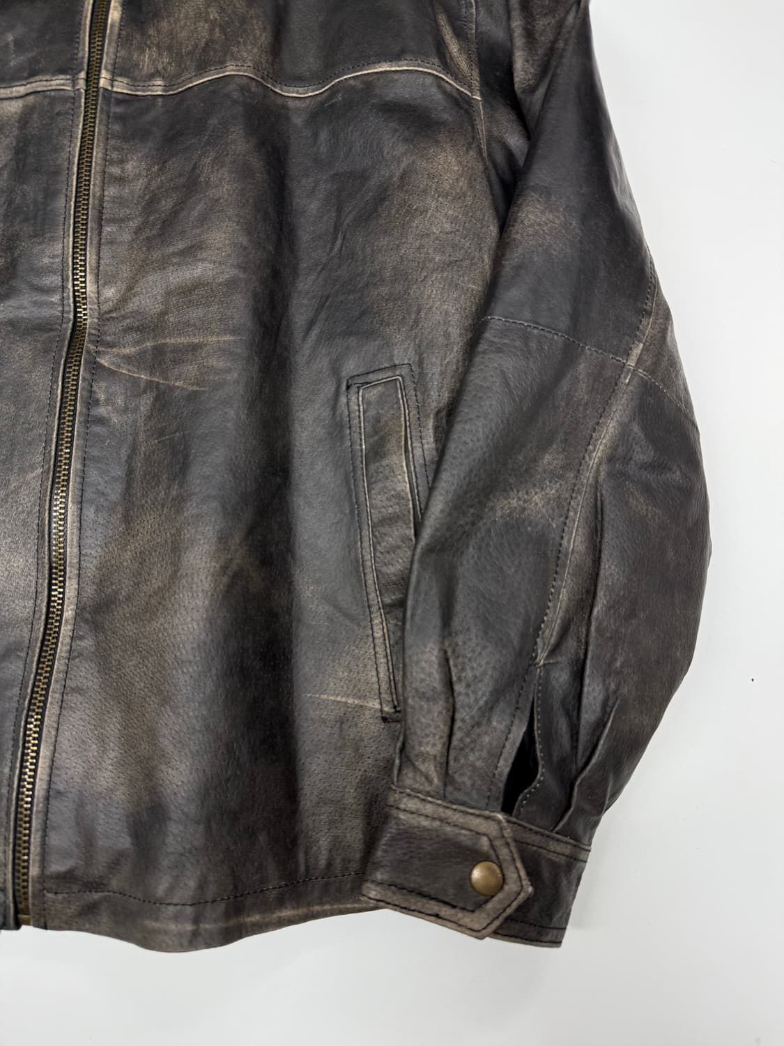 VTG FADE WASH LEATHER JACKET 상품이미지5