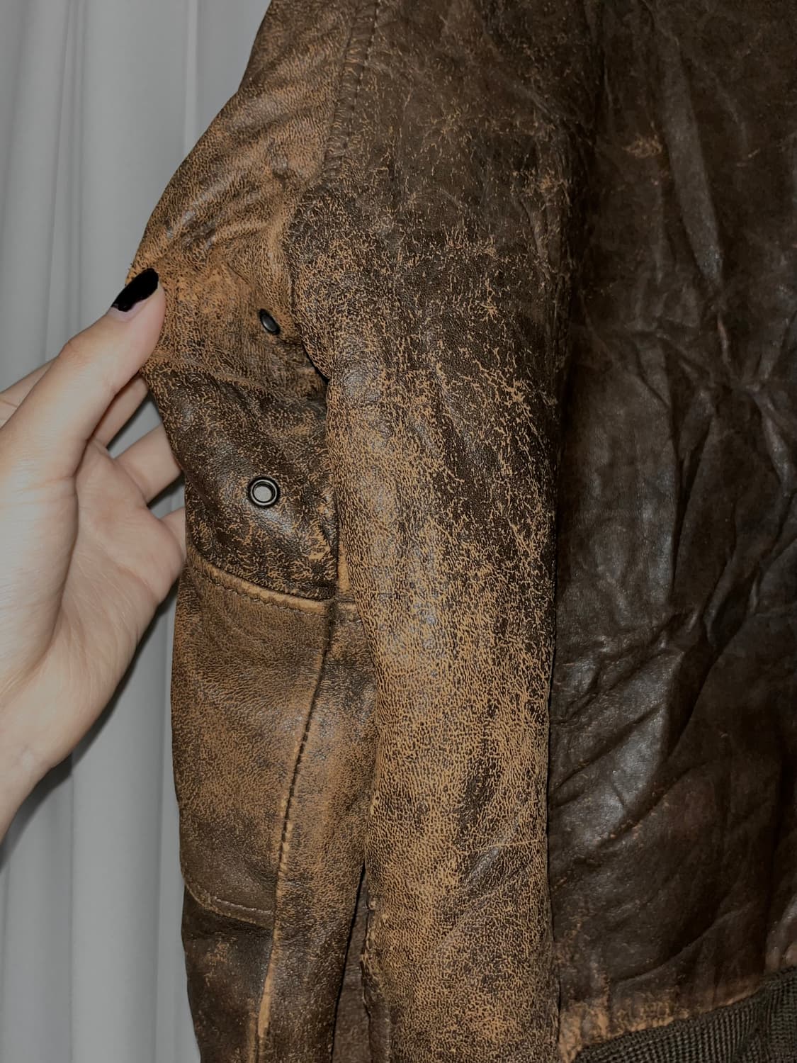 90s distressed leather jacket 상품이미지2
