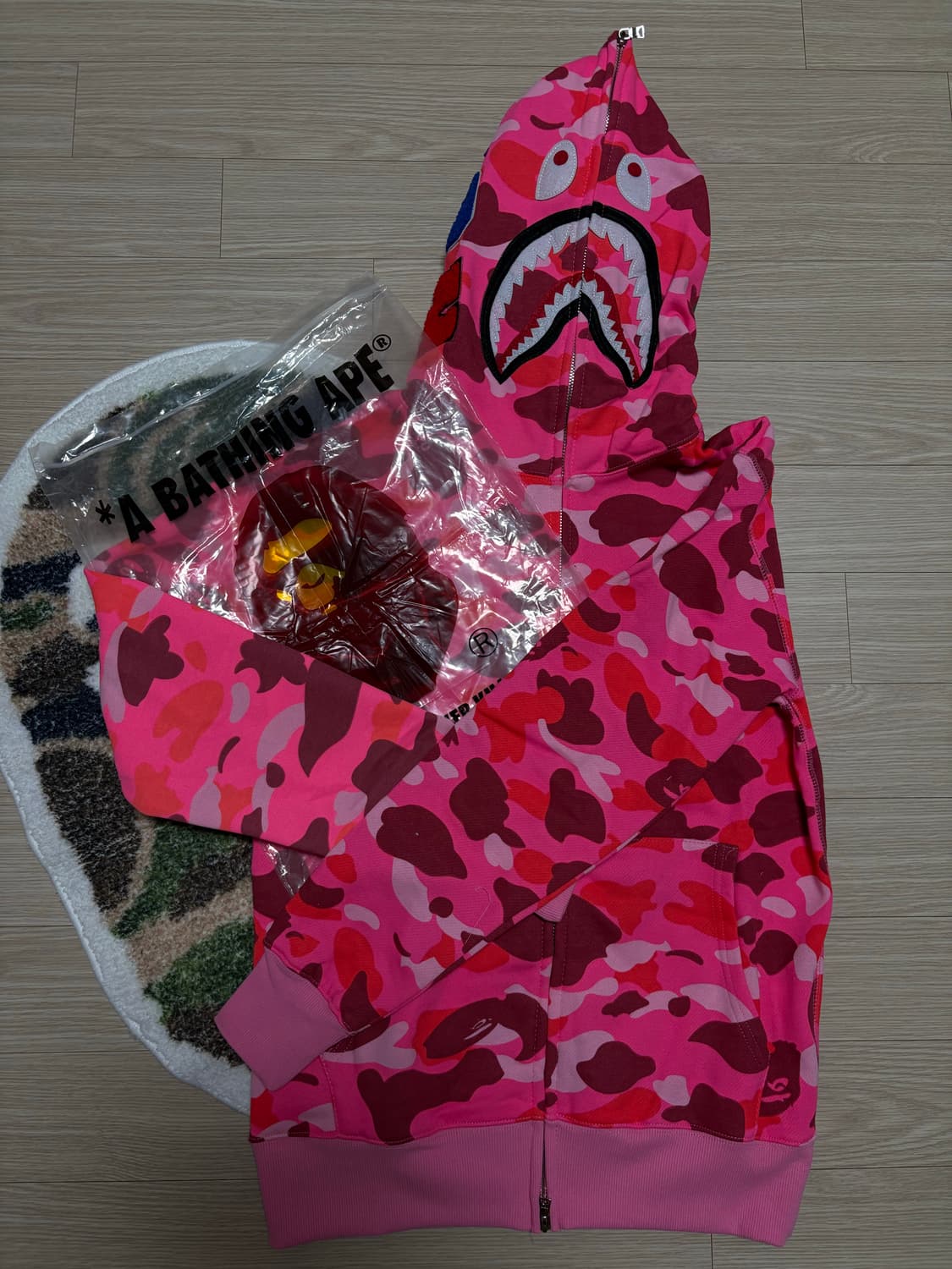 베이프 팡크 카모 샤크 후드집업 M 상품이미지3