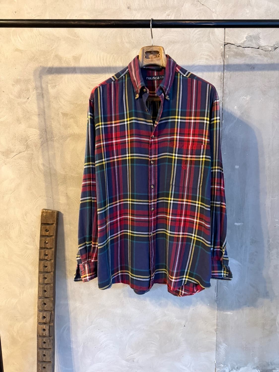 노티카 버튼다운 체크셔츠 남성100-105 상품이미지1