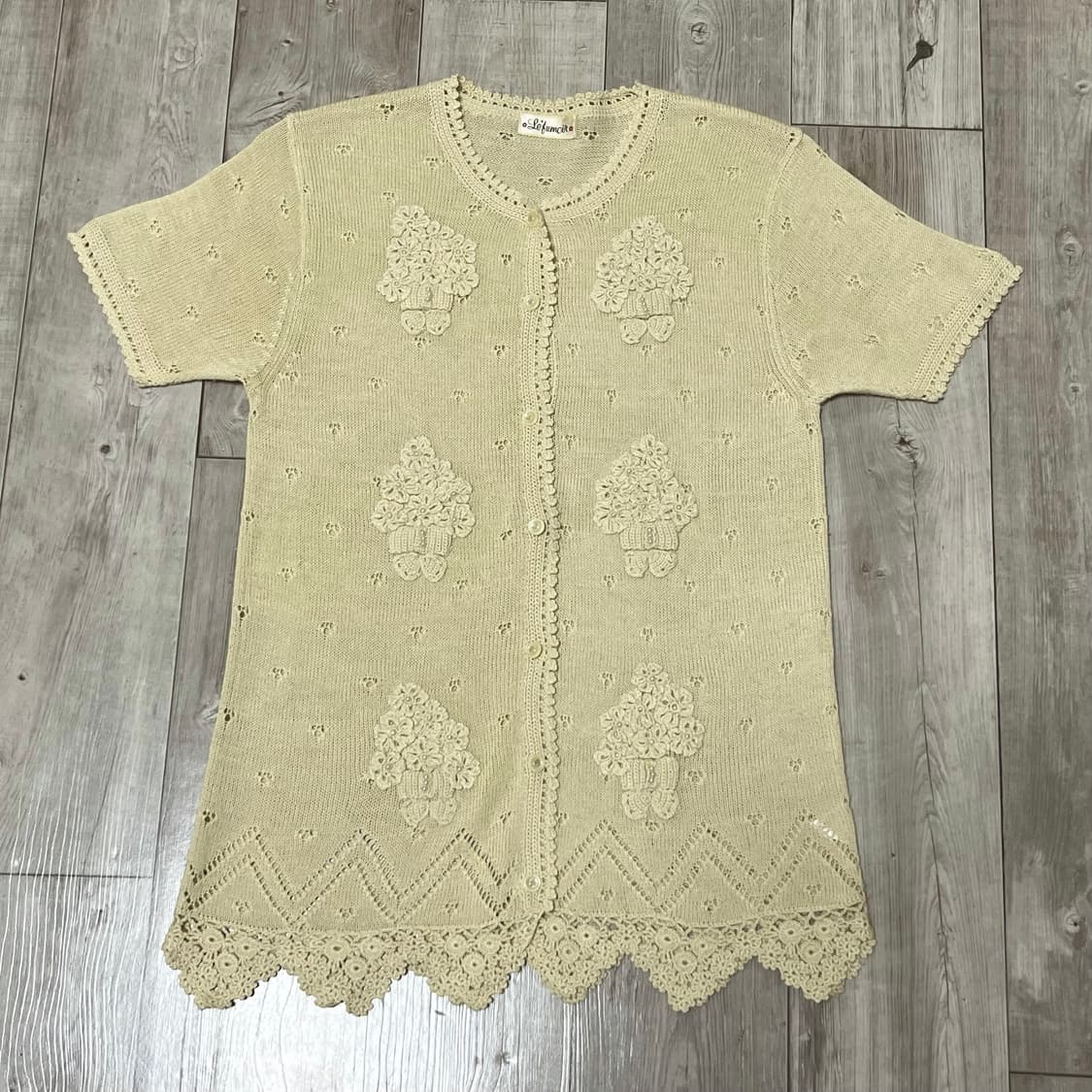 빈티지 진주 펀칭 가디건 상품이미지1