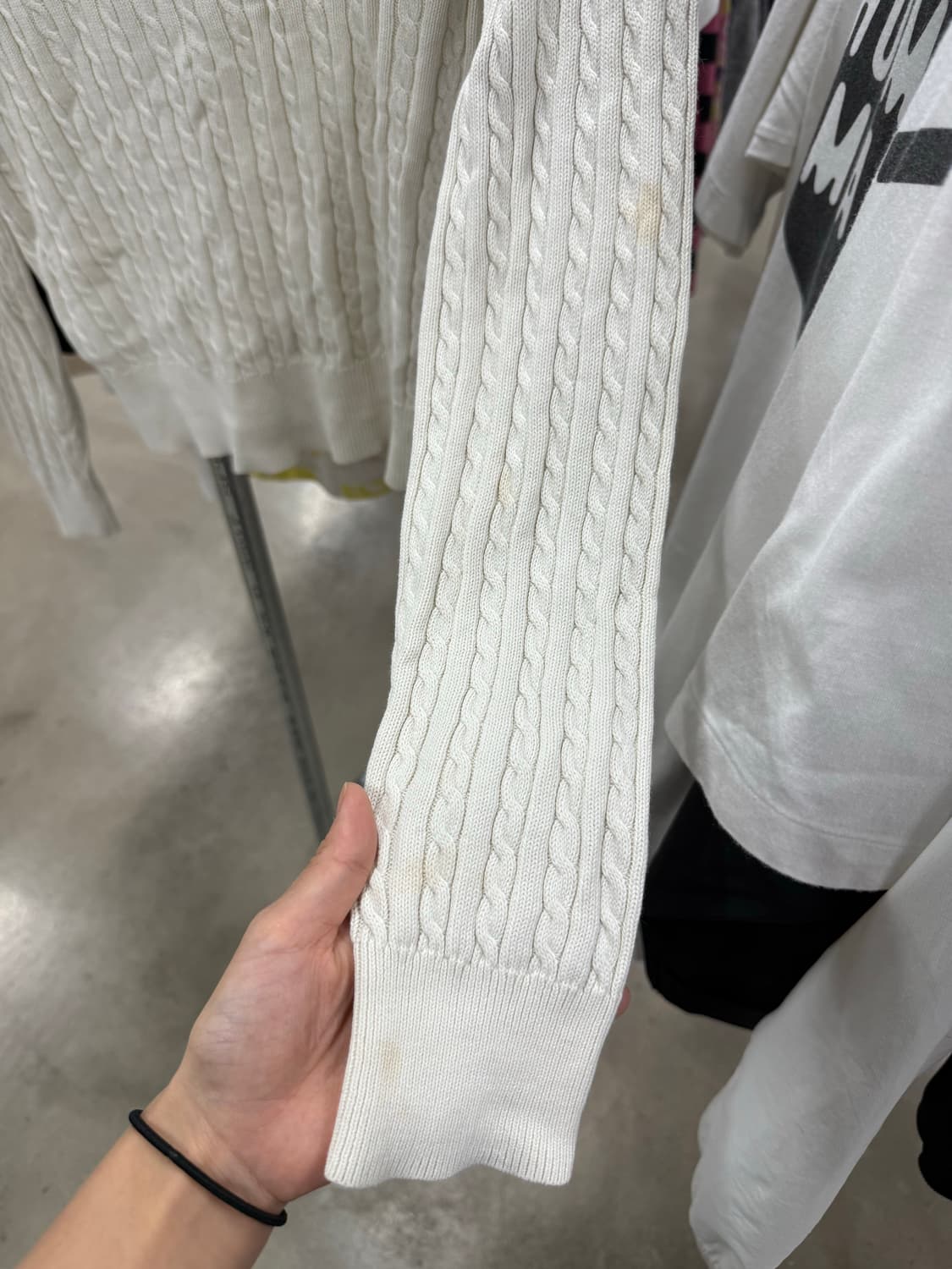폴로 아이보리 꽈베기 가디건 상품이미지3