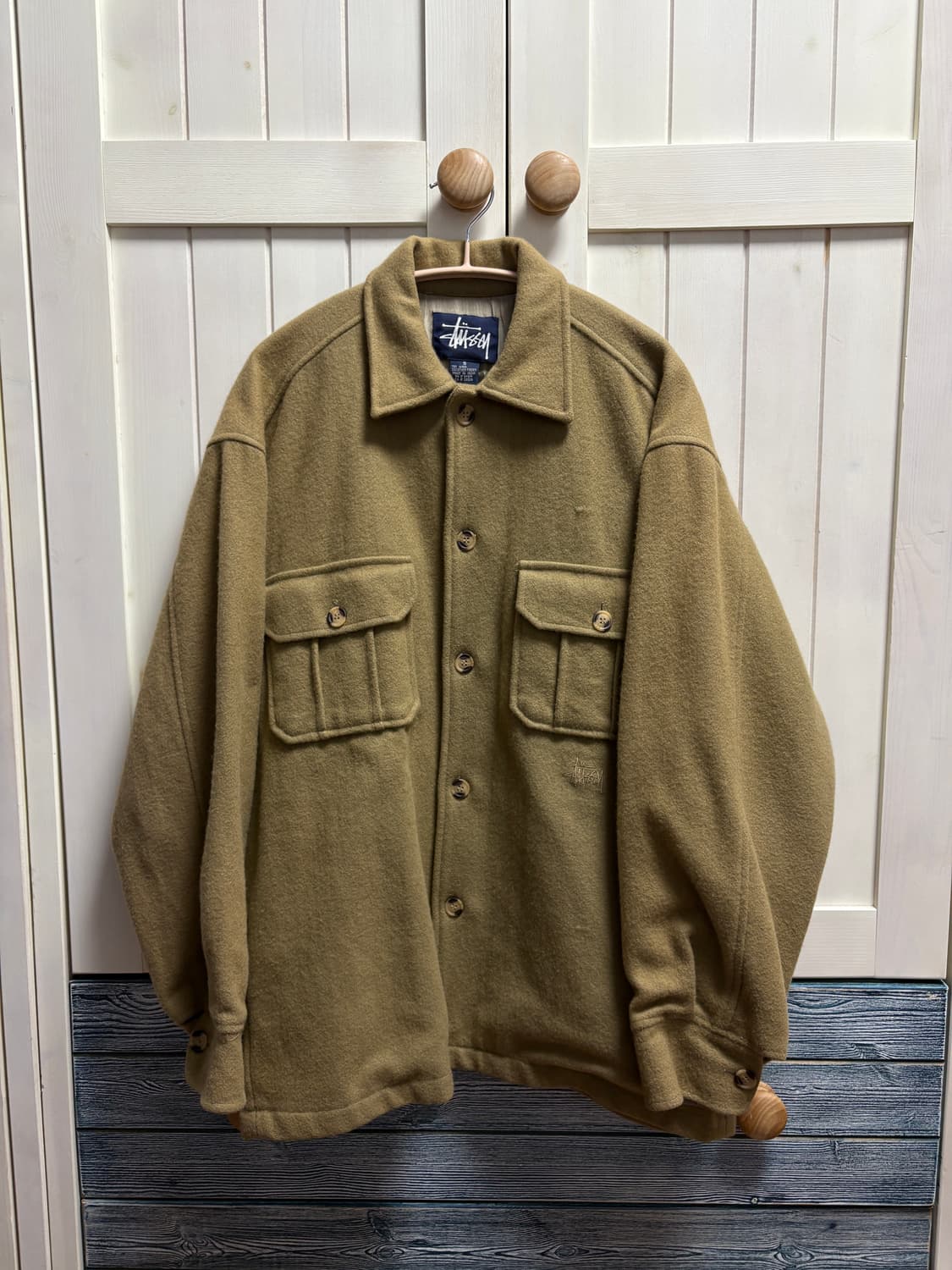올드 스투시 울 셔츠 s 상품이미지1