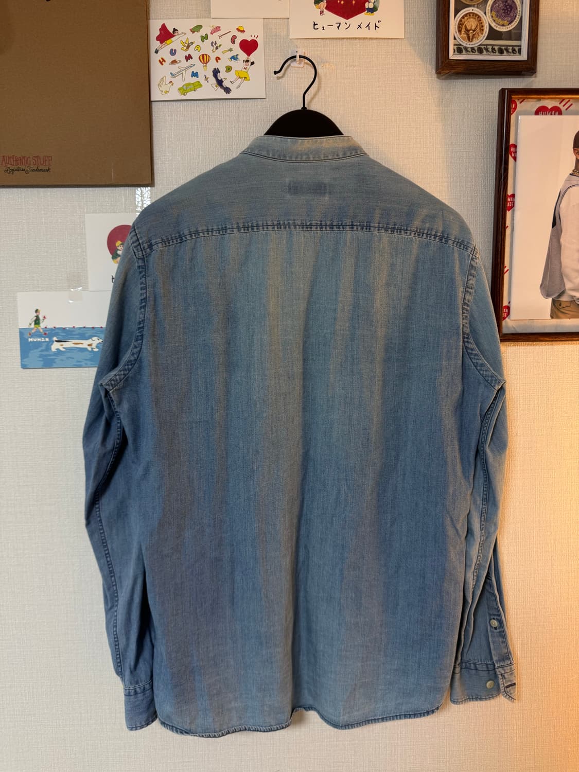 [L] 라코스테 헨리넥 데님 셔츠 상품이미지3