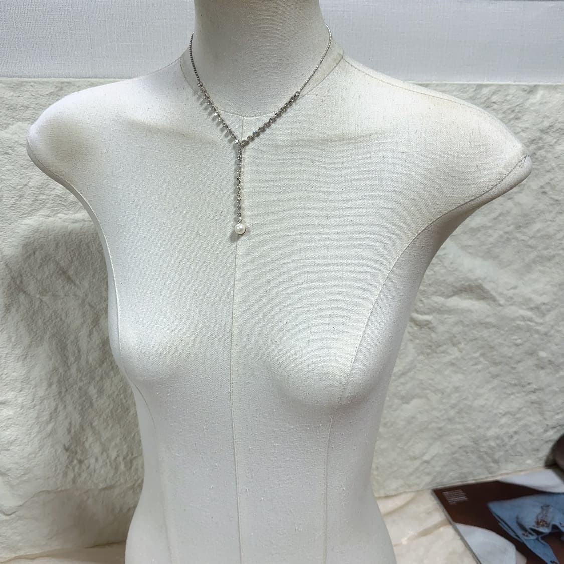 빈티지 넥타이 오리엔탈 진주 목걸이 상품이미지1