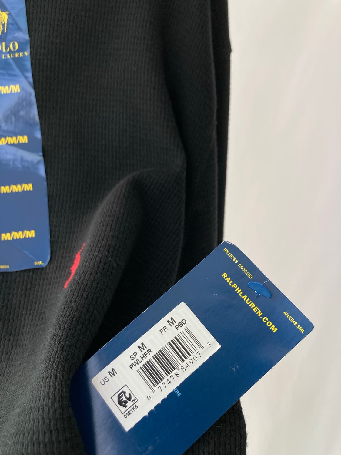미착용) 정품 남성 폴로 랄프로렌 와플 긴팔 니트 티셔츠 상품이미지8