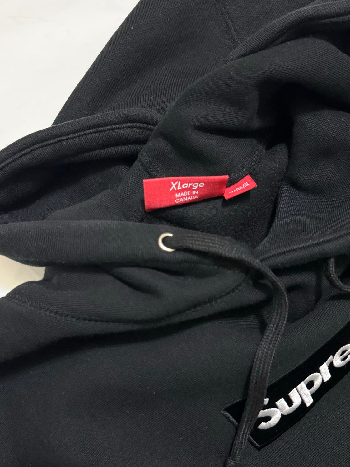 SUPREME 슈프림 블랙 박스로고 후드 XL 상품이미지4