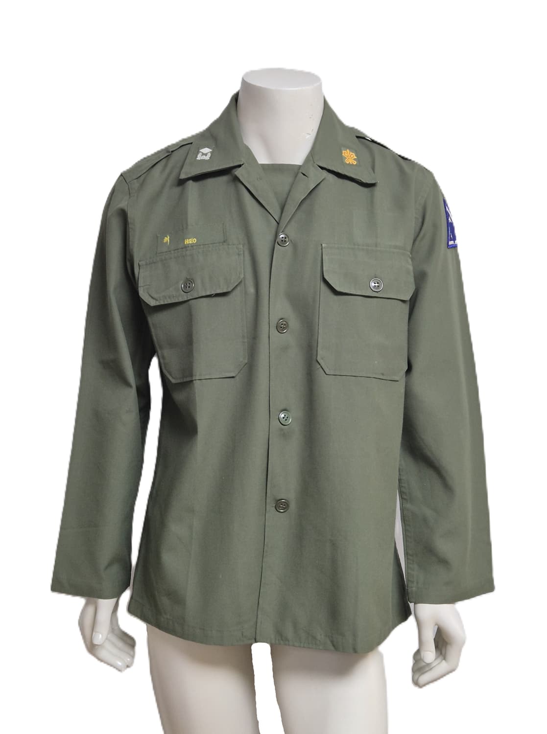 육군 구형 3사단 보병 소위 민무늬 전투복 상의 자켓 (XL) 상품이미지1