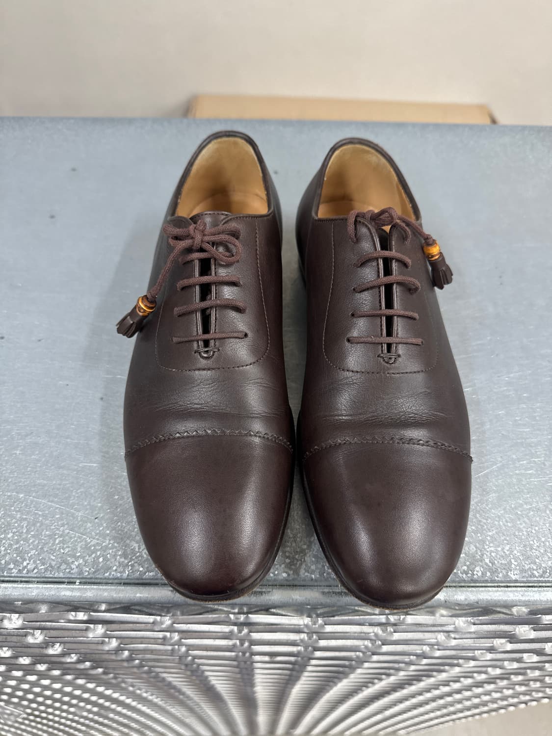 구찌 레더 옥스포드 브라운 6 상품이미지7