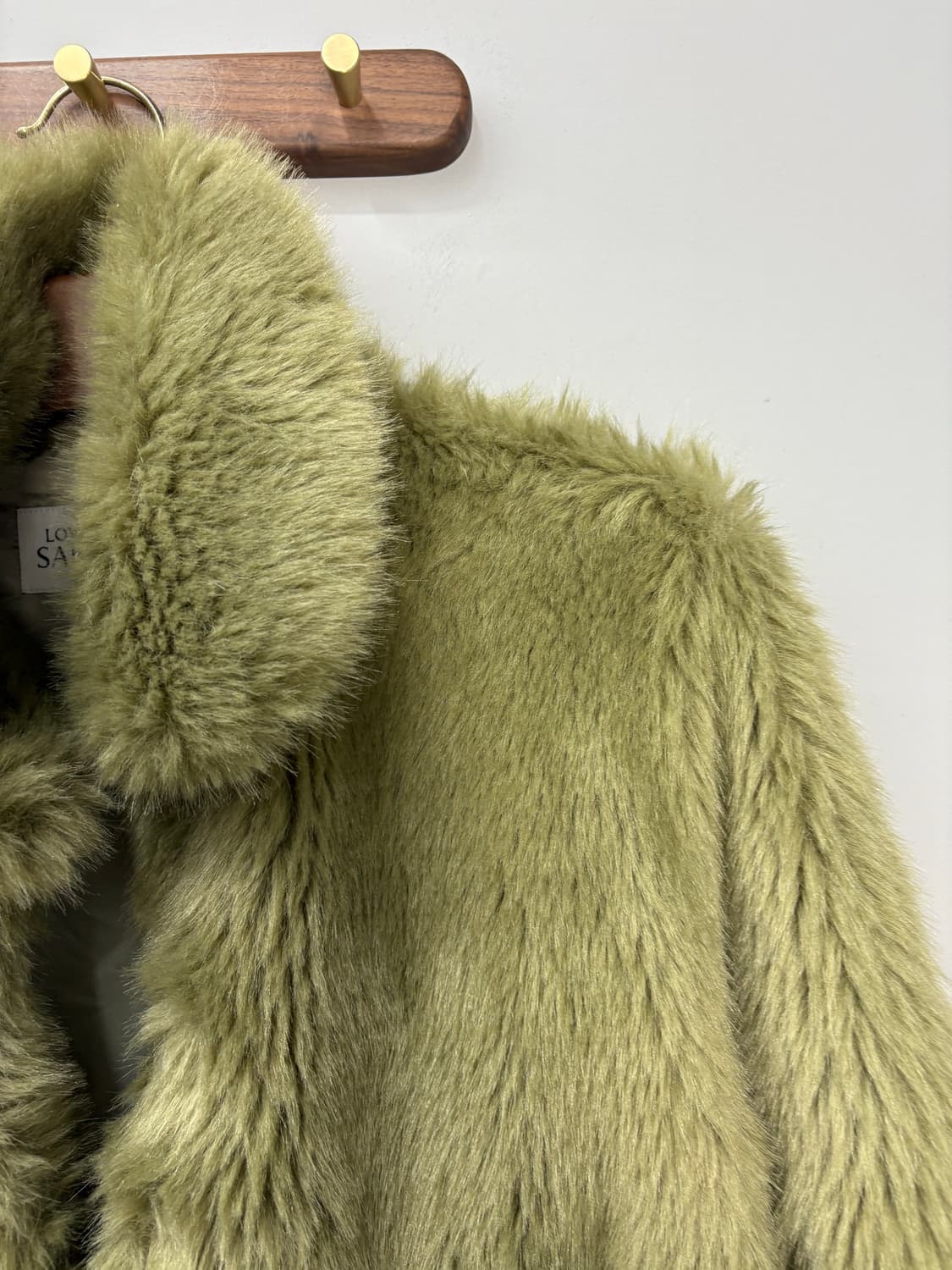 LOVE MY SANTA 올리브 그린 모피 코트 A2841 상품이미지3