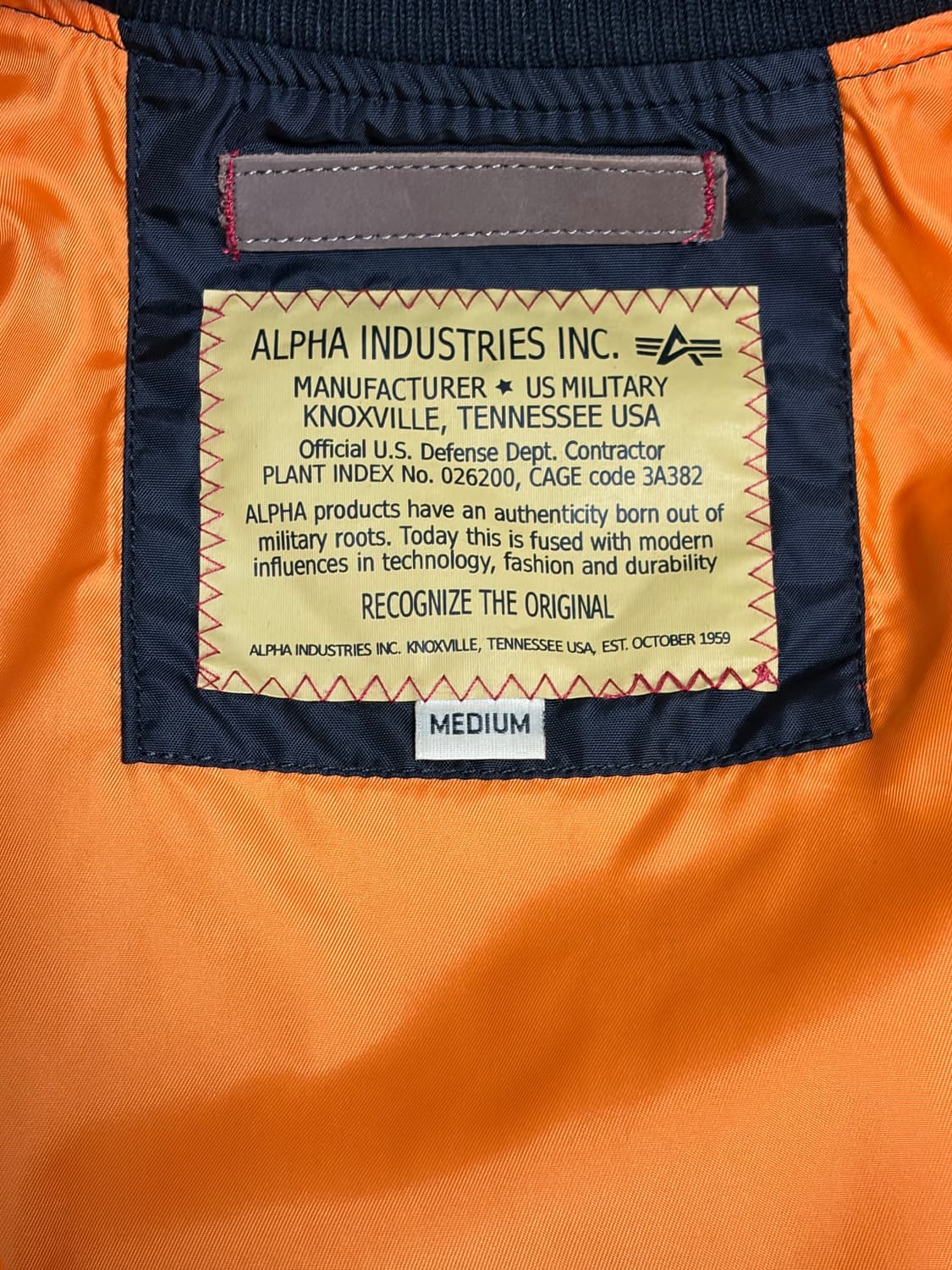 알파인더스트리 ma-1 TT 블랙 상품이미지3