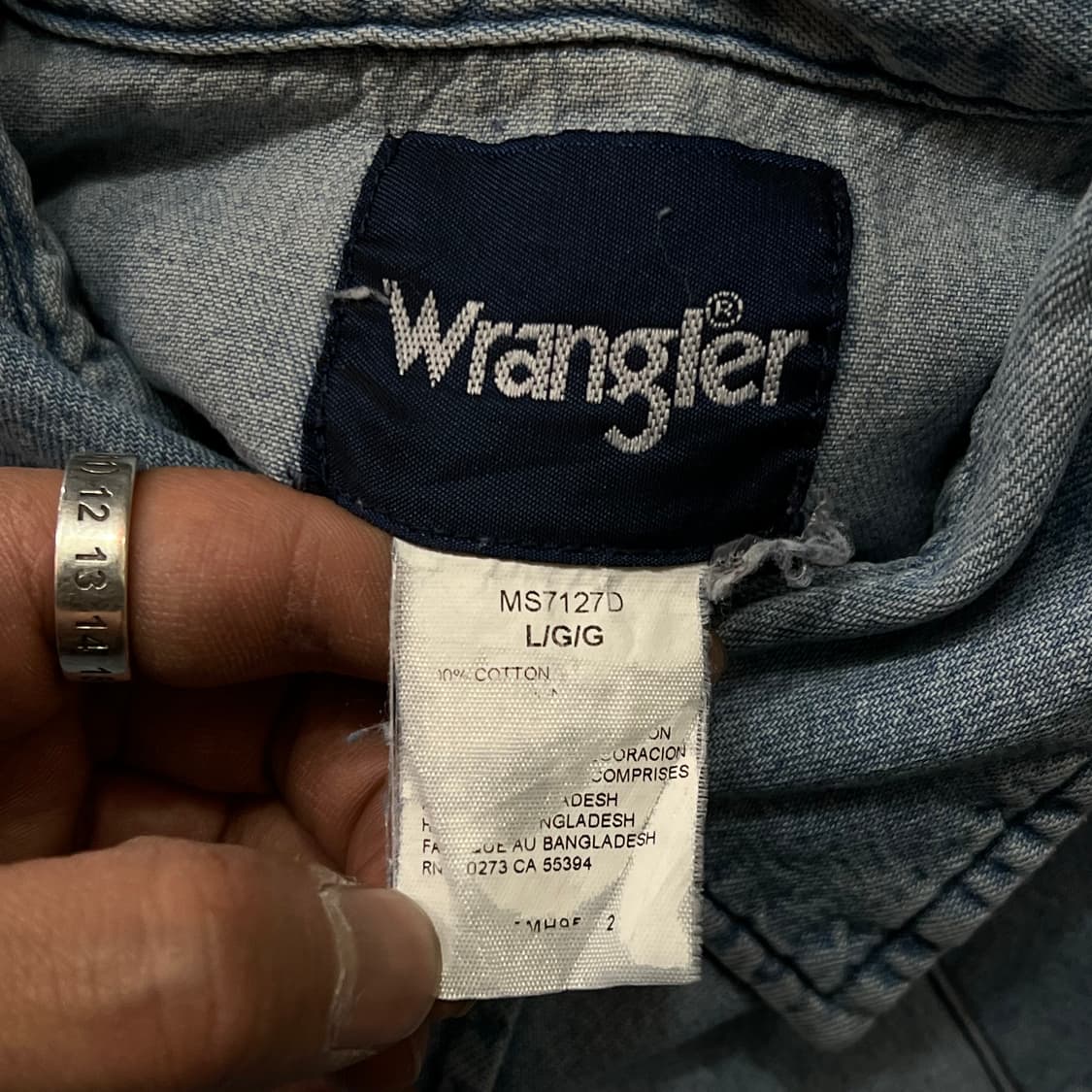  랭글러 웨스턴 데님 셔츠 y14770 상품이미지7