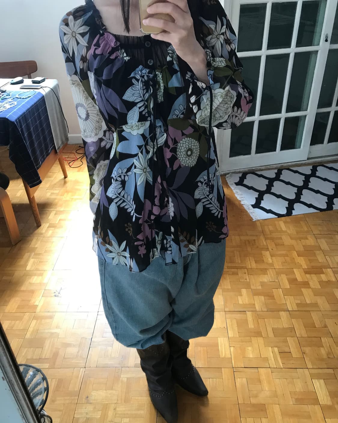 vintage pattern blouse 상품이미지4