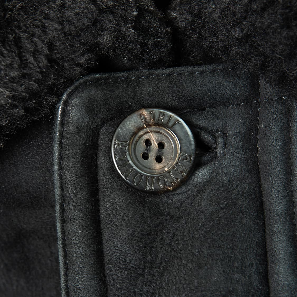 [110] 90s 안토노비치 by 진도모피 양가죽 시어링 베스트 블랙 상품이미지3