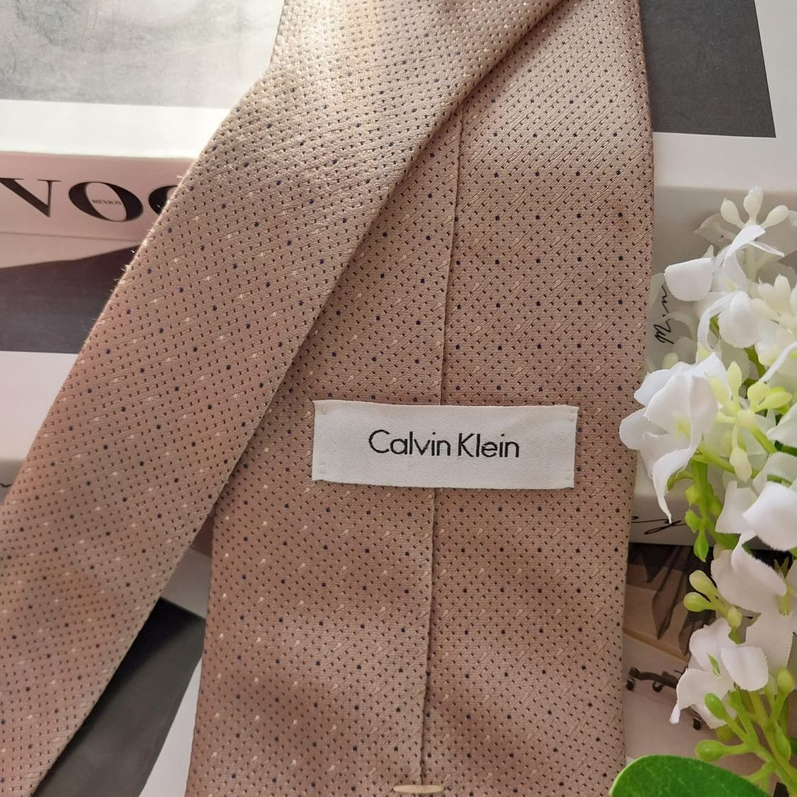 캘빈클라인 실크 마이크로 패턴 넥타이 9.8cm A등급 K1548
 상품이미지6