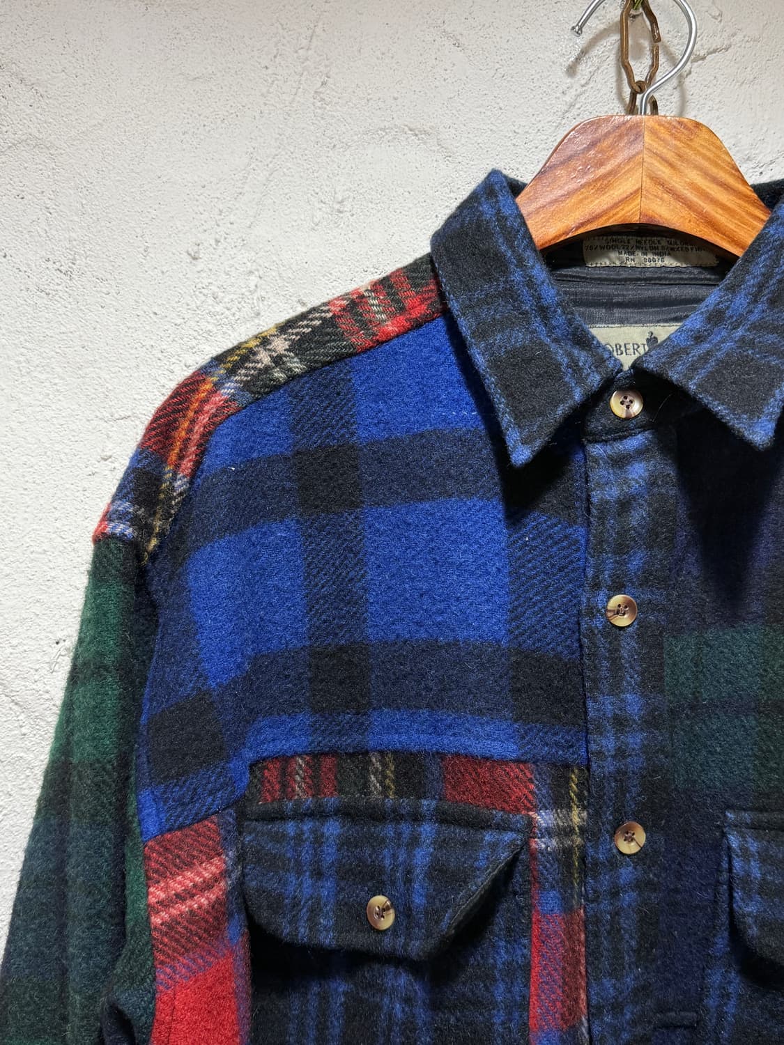 로버트스탁 Robert Stock 버팔로 울 타탄 셔츠 자켓 상품이미지4